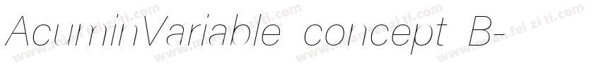 AcuminVariable concept B字体转换